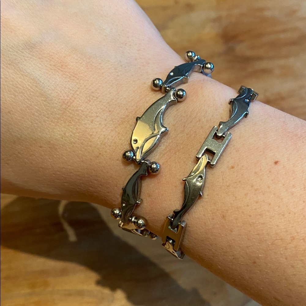 2 x 925 Silver Chain Bracelets from Mexico